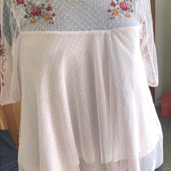 NWOT EMBROIDERED BOUTIQUE PRETTY IN PINK”  TOP - Picture 2 of 14